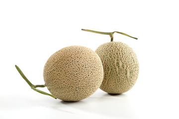 Cantaloupe melon isolated on white background
