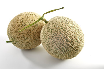 Cantaloupe melon isolated on white background