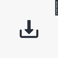 Download, upload icon, flat style sign for mobile concept and web design