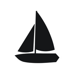 Fototapeta premium sailboat silhouette symbol vector