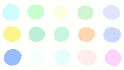 Colorful pastel watercolor splash set for your design, vector.