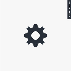 Settings icon, flat style sign for mobile concept and web design