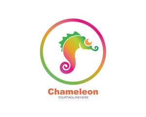 chameleon vector icon logo illustration design