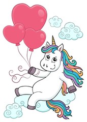 Unicorn with balloons topic image 3