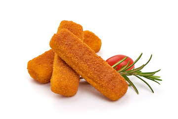 Fish fingers, isolated on white background