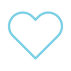 cute heart love line style isolated icon