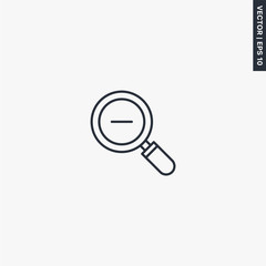 Zoom out icon, linear style sign for mobile concept and web design