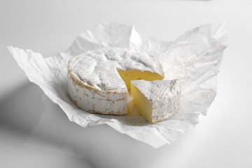 Goat farm cheese camembert rustic background