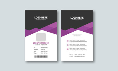 Corporate Id Card Template layout