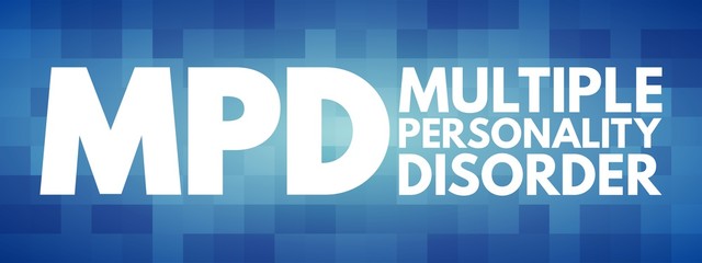 Obraz premium MPD - Multiple Personality Disorder acronym, medical concept background
