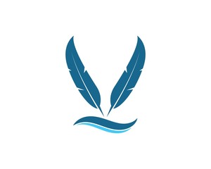 feather icon illustration vector template