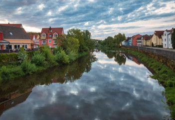 Fototapeta na wymiar Wornitz river Donauworth Swabia Bavaria Germany