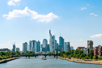 View of Frankfurt am Main skyline, Germany