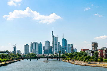 Naklejka premium View of Frankfurt am Main skyline, Germany