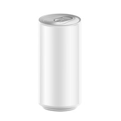 Realistic aluminum can mockup. Vector illustration isolated on white background. Can be used for beer, water, soda, energetic, etc. Easy to use for presentation your product, idea, design. EPS10.	