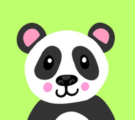 Cute Stylized Panda Background