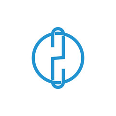 letter o2 linked overlap logo vector