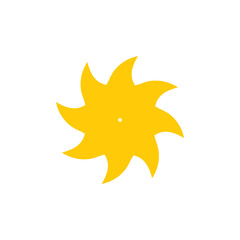 sun swirl geometric hot logo vector