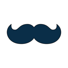 Isolated male mustache vector design