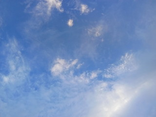 The blue sky in the sky