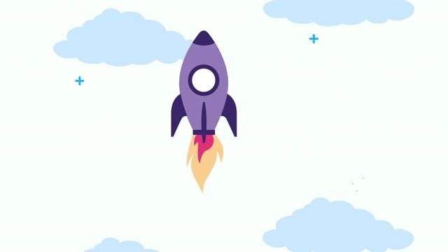 rocket launcher startup success animation
