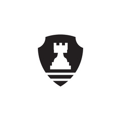 Chess sport logo design vector icon template