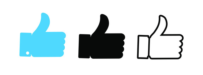 Like Icons. Thumb up vector illustration, Like icon vector.