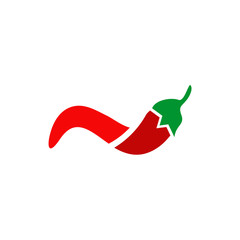 Red chili logo design vector illustration template