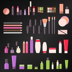 Set of cosmetics icons. Beauty and make up
