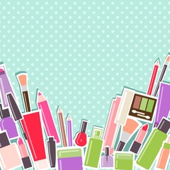 Background design with cosmetics