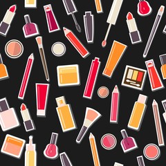 Beauty and make up seamless pattern