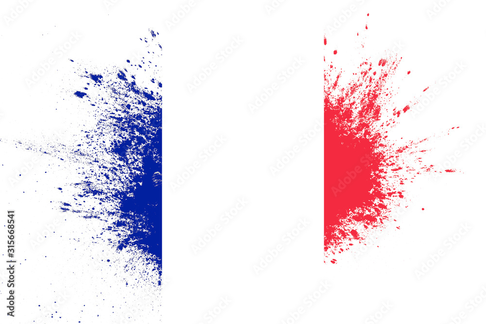 Poster flag of france with texture. template for design