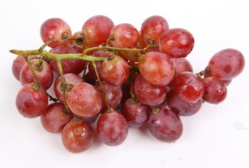 red grape isolated on white 