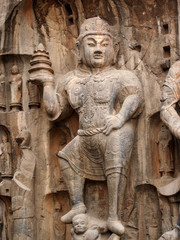 Longmen Grotto Temple Guard Statue