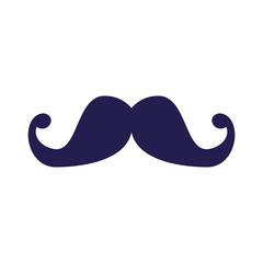 Isolated male mustache vector design