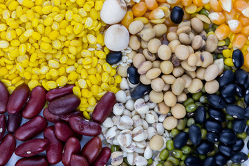 food, bean, green, variety of cereal crops for health.