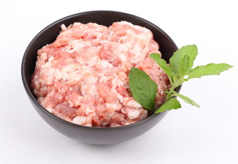Raw ground beef for burgers 