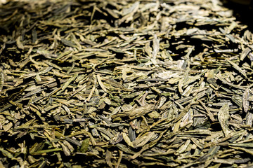 green tea leaves background