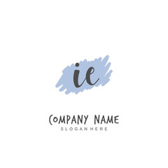 Handwritten initial letter I C IC for identity and logo. Vector logo template with handwriting and signature style.