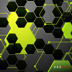 Vector Abstract geometric shape. hexagon with line .Vector Illustration For Wallpaper, Banner, Background, Card,  landing page , etc