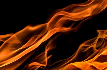 contrasting fire on a black background