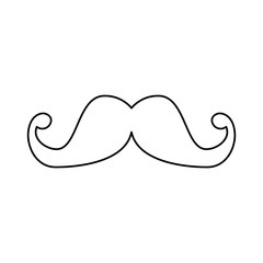 Isolated male mustache vector design