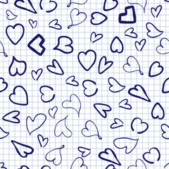 Vector Seamless Love Pattern.