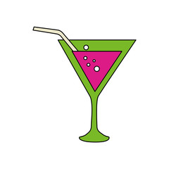 Isolated alcohol cocktail vector design