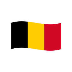 Belgium flag flat vector icon isolated on a white background.