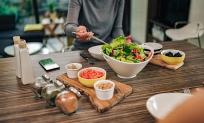 Delicious healthy meal at home.