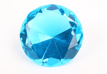 blue diamond on white background 