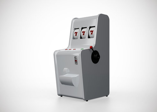 Slot Machine Casino Retro Style 777 One Arm Gambit 3D Render