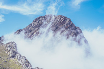 Mountain Peak in clouds - South Africa