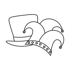 Isolated mardi gras hats vector design